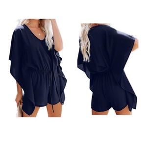 Blue Born To Fly Kimono Romper